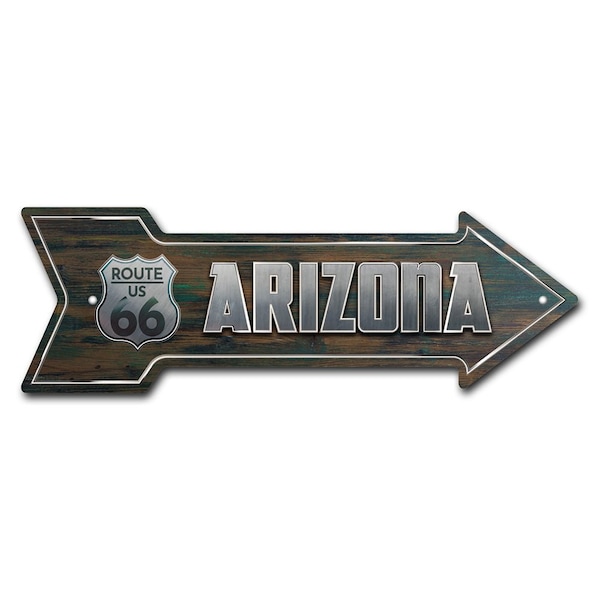 Arizona 66 Arrow Sign Funny Home Decor 24in Wide